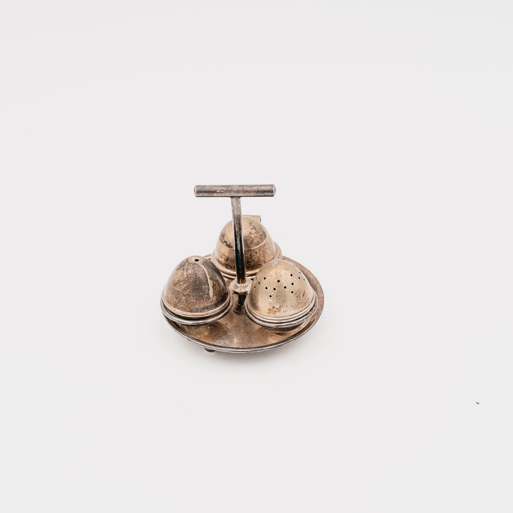 Servizio da Condimenti Vintage in Metallo Placcato Argento E.P.N.S. Sheffield (Anni '50/'60)