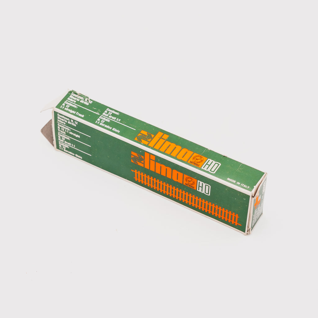 Lotto 12 Binari Dritti Lima HO 3020 Vintage per Trenini Elettrici con Scatola