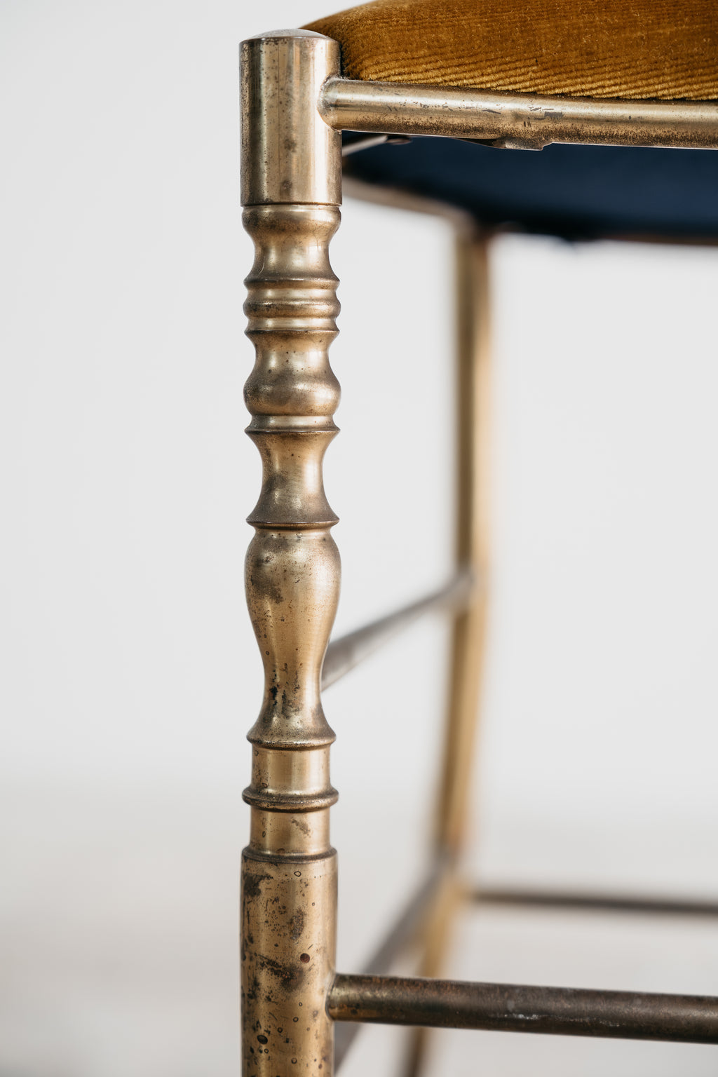 Sedia Chiavarina Modello "3 Archi" in Ottone - Design Italiano Anni '50 Modernariato