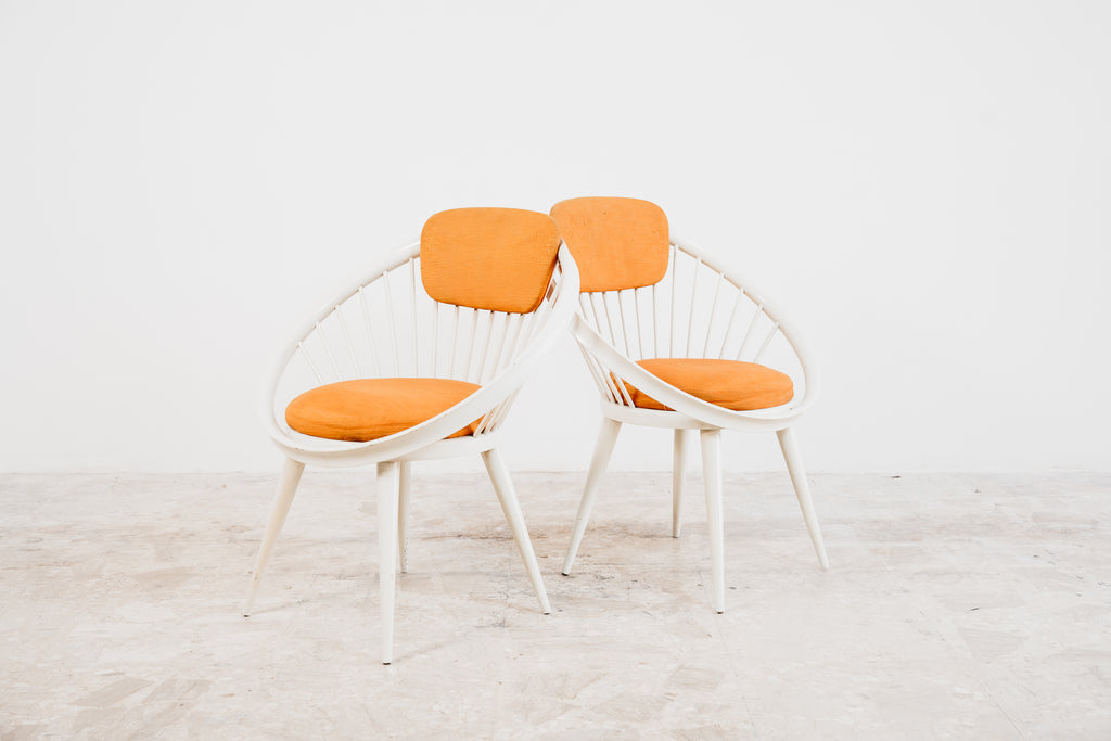 Coppia di Poltrone "Circle Chair" Yngve Ekström - Design Scandinavo Anni '60 Modernariato