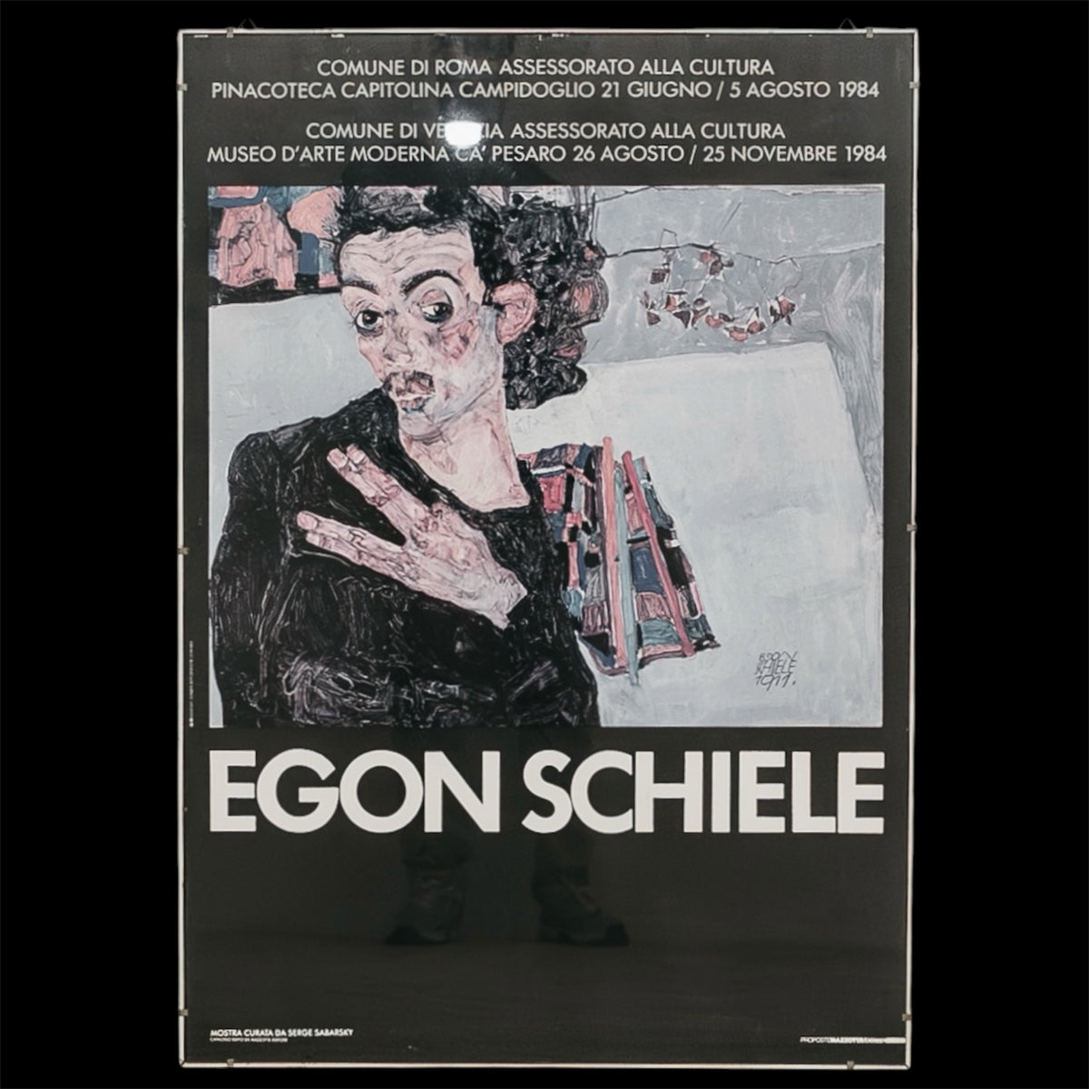Manifesto Originale Mostra "Egon Schiele" - Roma / Venezia 1984