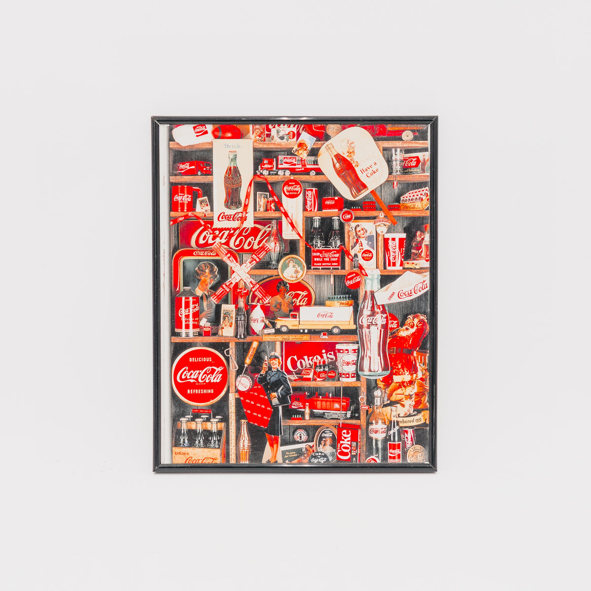Stampa Pubblicitaria Vintage Coca-Cola Classic Incorniciata - Quadro Pop Art d'Arredo