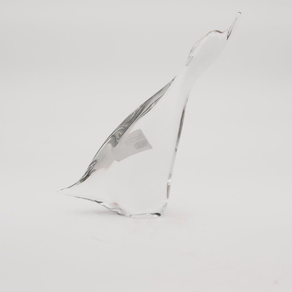 Scultura Vintage in Cristallo "Papera Stilizzata" - Design Francese Mid-Century Modernariato