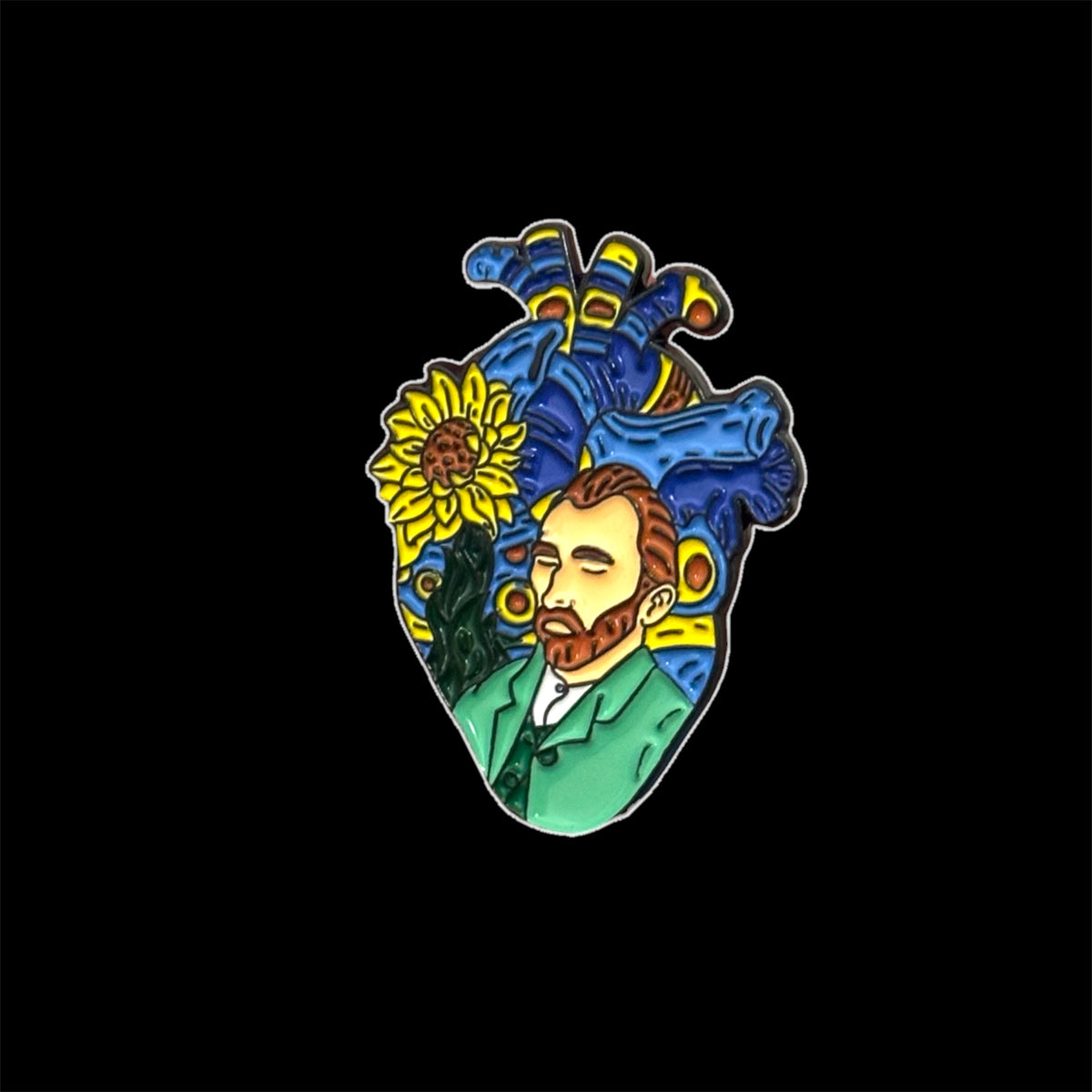 Spilletta in Metallo Smaltato - Cuore Anatomico Vincent van Gogh
