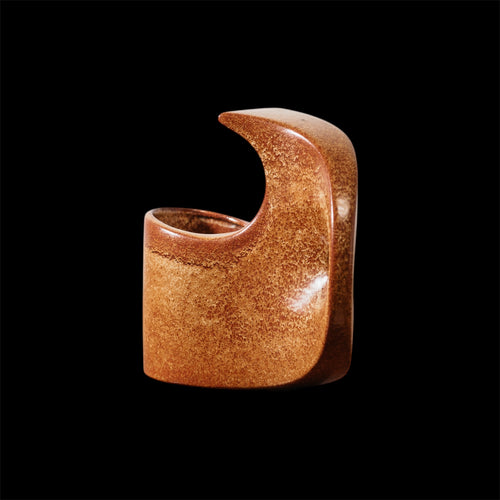 Bertoncello 977 Roberto Rigon Vaso in Ceramica Smaltata D’Arte Anni ‘70 Design