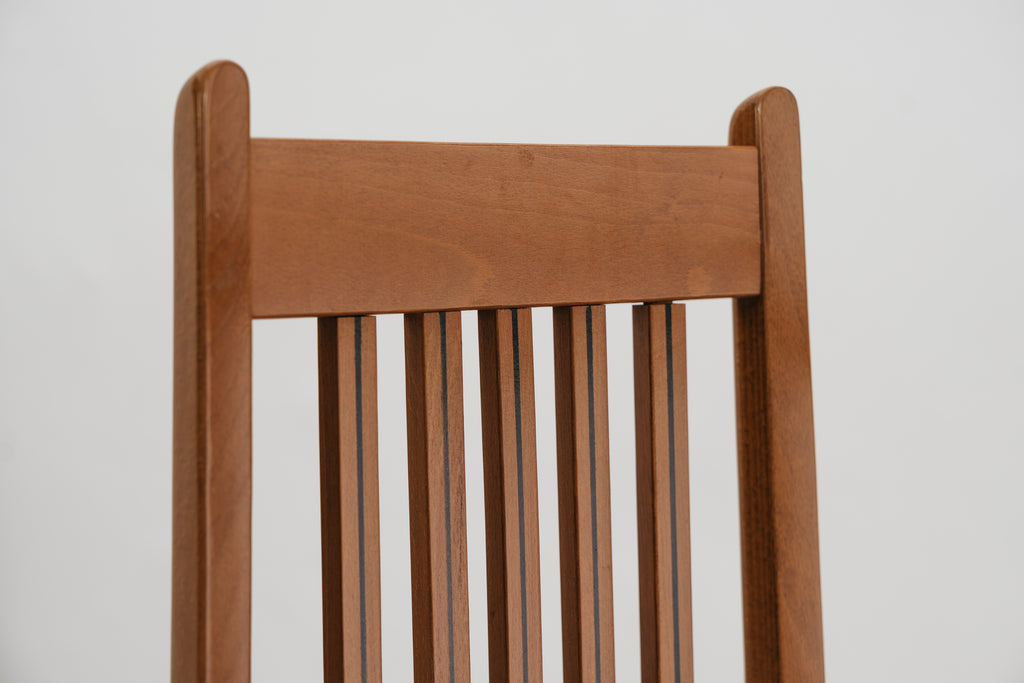 Set di 6 Sedie da Pranzo Vintage a Schienale Alto in Legno Massello - Linea Scandinava Anni '70/'80