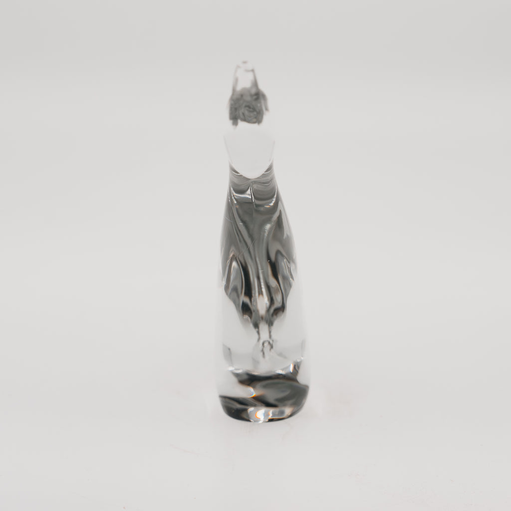 Scultura Vintage in Cristallo "Papera Stilizzata" - Design Francese Mid-Century Modernariato