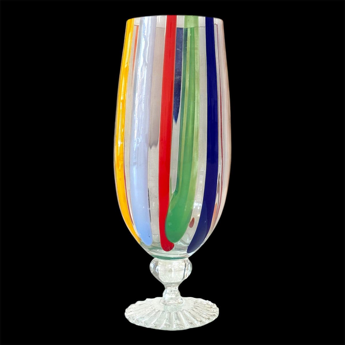 Vaso Vintage Murano Anni 80 Multicolore Italy Design Venice