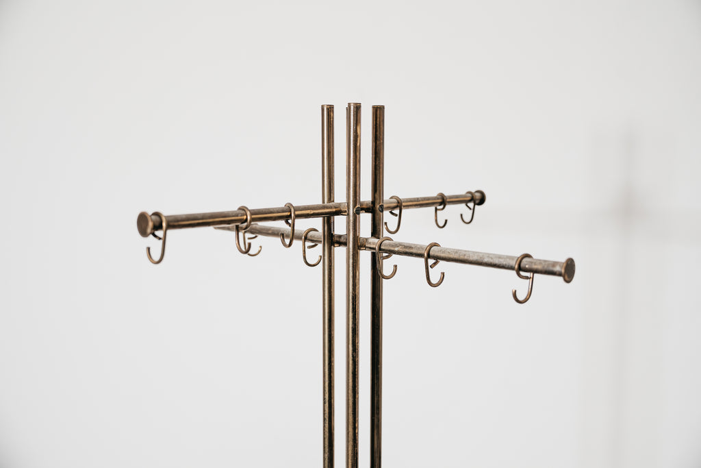 Appendiabiti da Terra Renato Zevi per Metalarte - Design Anni '70 Hollywood Regency
