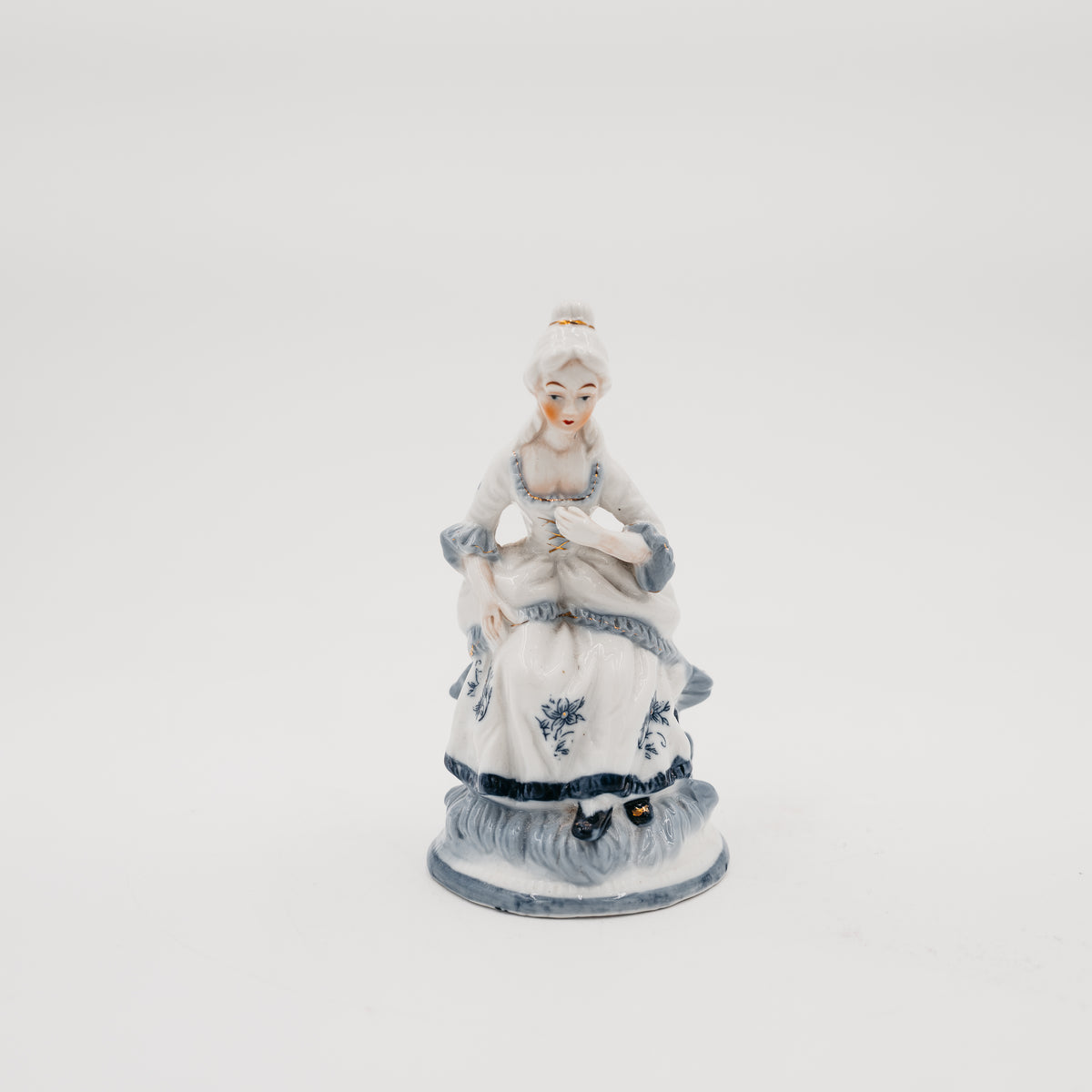 Statuetta Vintage in Porcellana "Dama Settecentesca" - Manifattura d'Epoca Stile Capodimonte