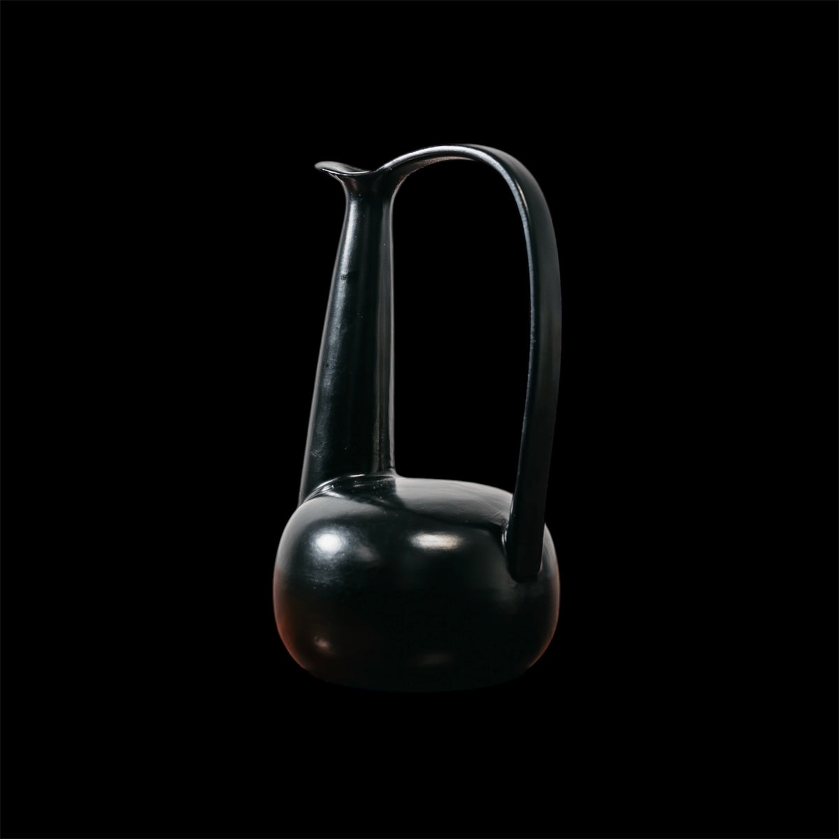 Brocca Vaso Scultoreo in Bucchero Nero Gio Ponti - Design Italiano Anni '40 Raro Modernariato