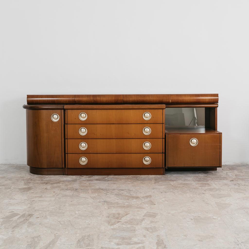 Credenza Bassa Vintage Asimmetrica dal Design Modernista (Anni '50/'60)