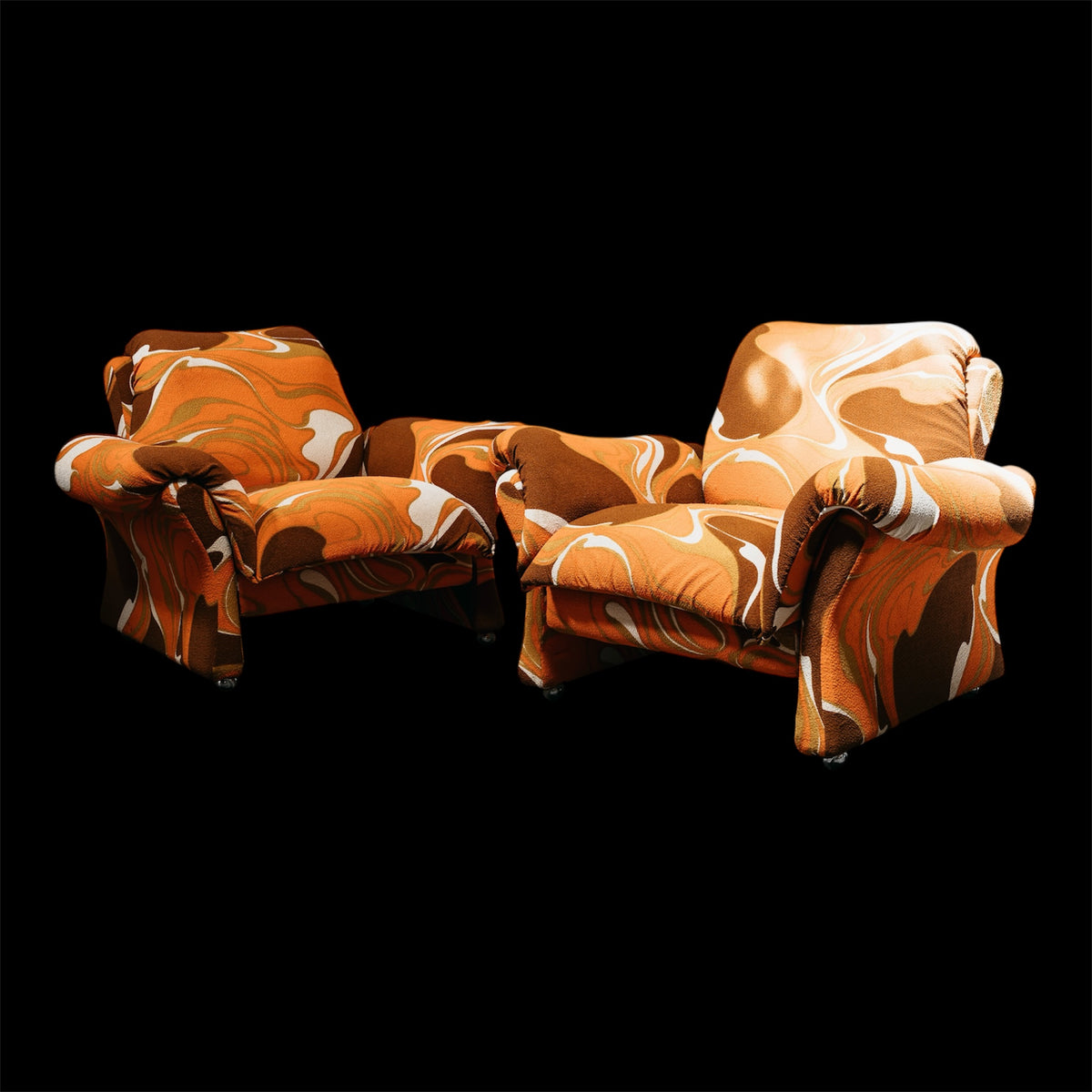 Coppia di Poltrone "Ionica" Guarnacci, Padovano e Vagnoni per 1P - Design Anni '70 Space Age