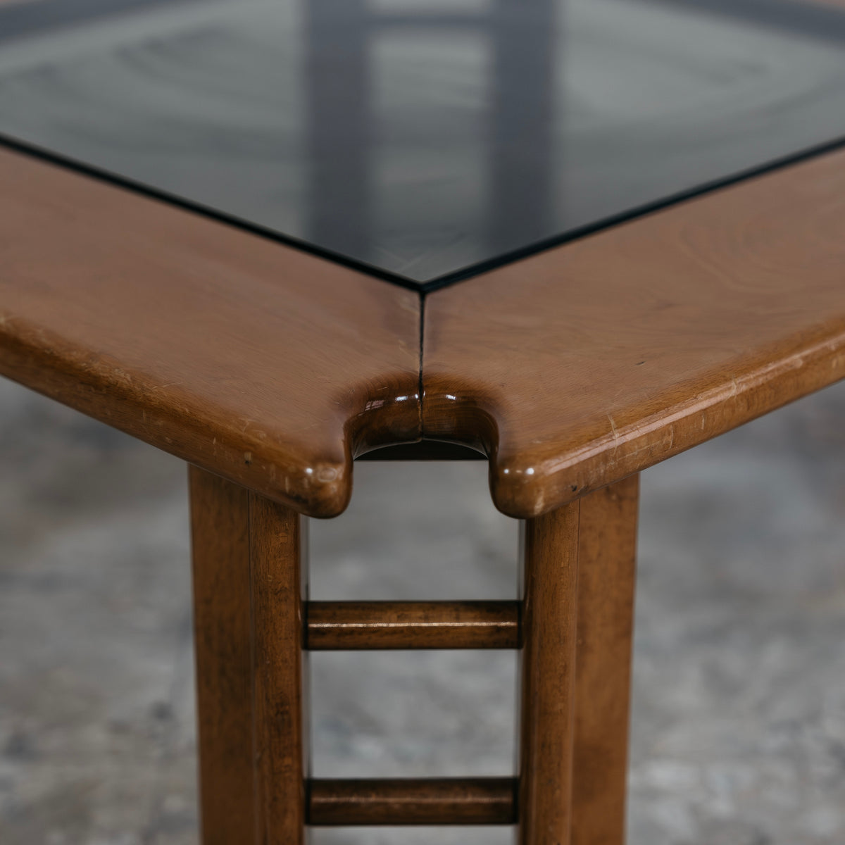 Tavolino da Caffè Afra Tobia Scarpa Vintage Anni 60 Legno Noce e Cristallo Modernariato