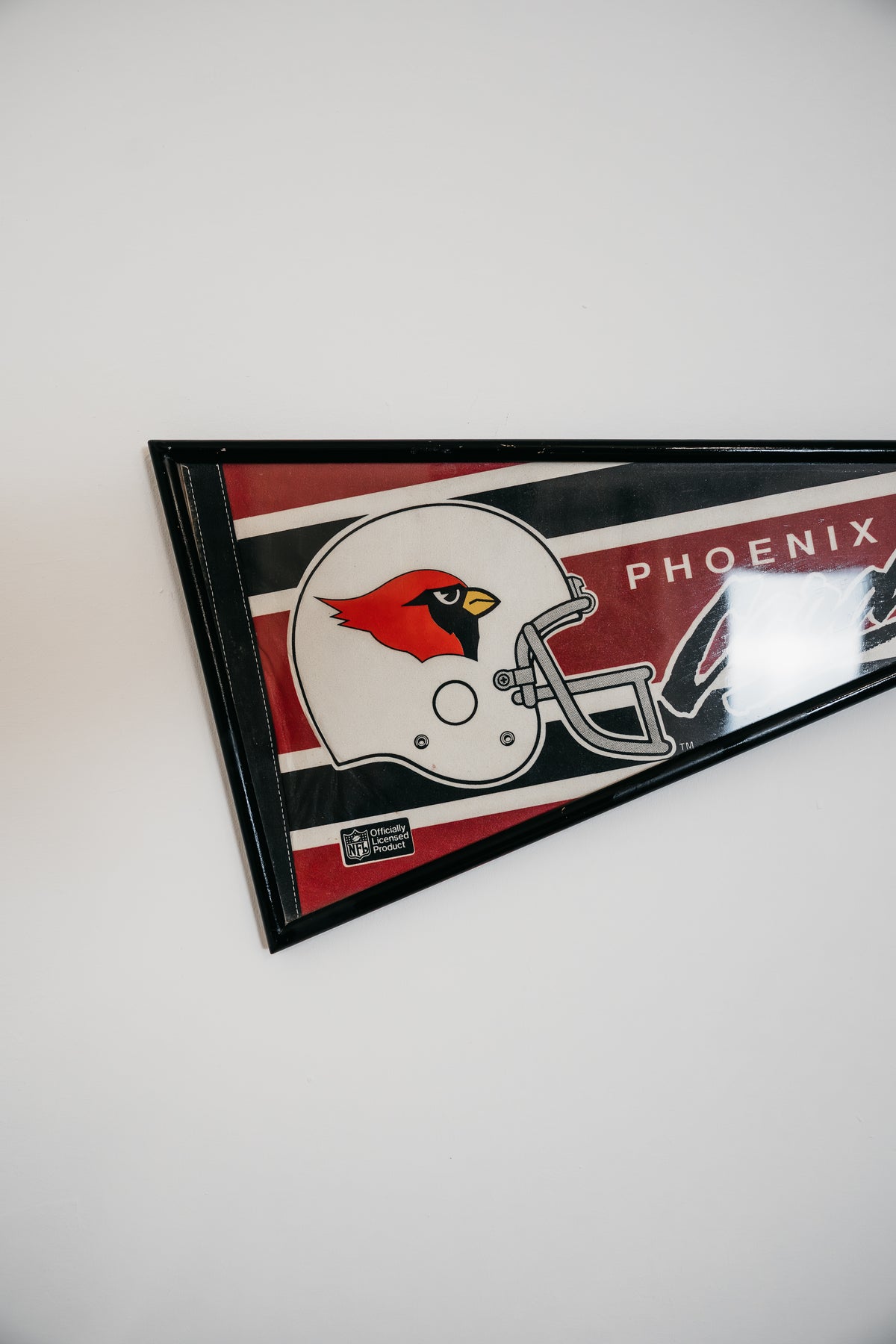 Gagliardetto Phoenix Cardinals Vintage Anni 90 Incorniciato Con Vetro Pennant NFL WinCraft