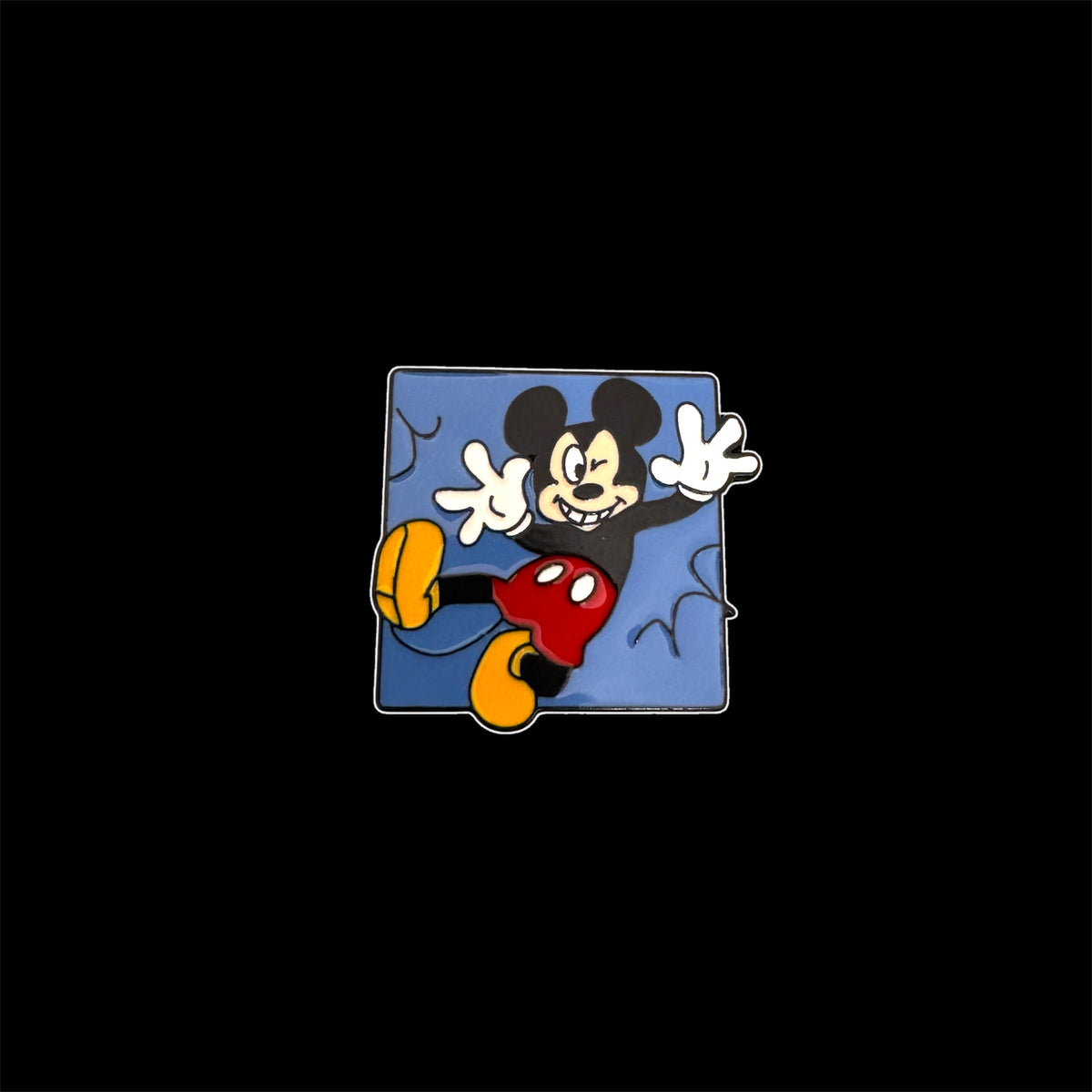 Spilletta in Metallo Smaltato - Topolino Occhiolino Quadrata (Mickey Mouse)