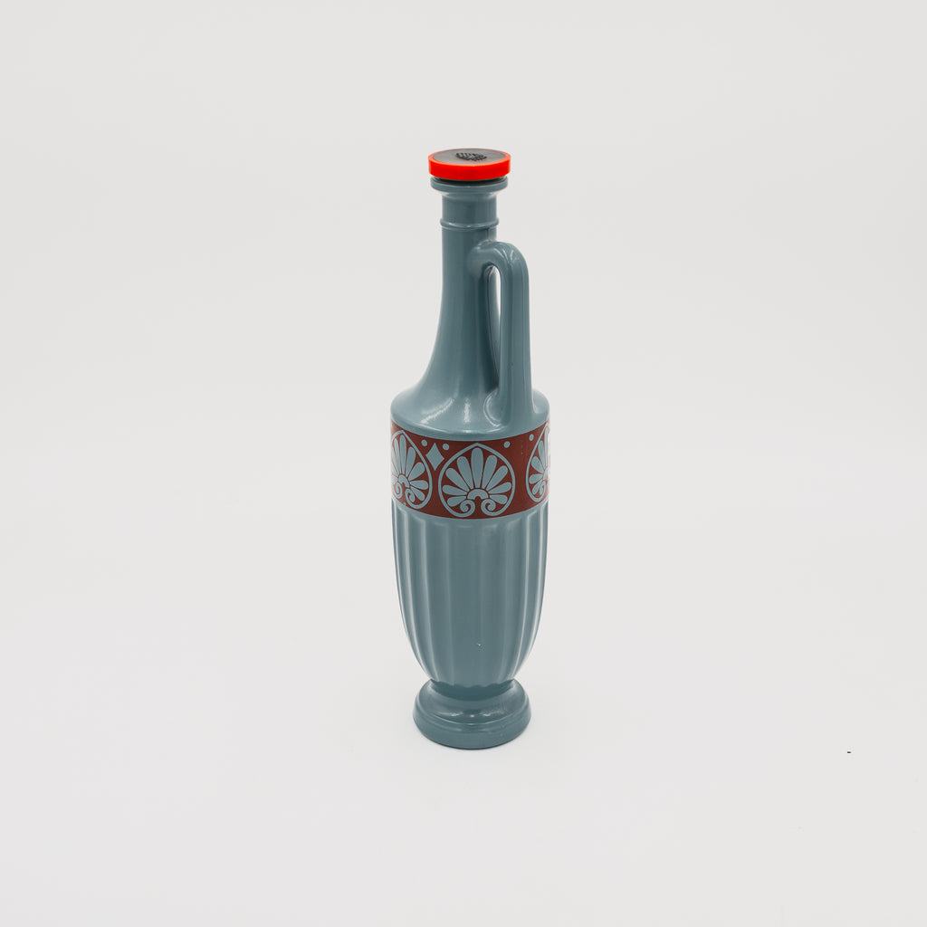Bottiglia Amaro Beccaro Vintage in Ceramica Grigia Linea Ceramidea Anni 70