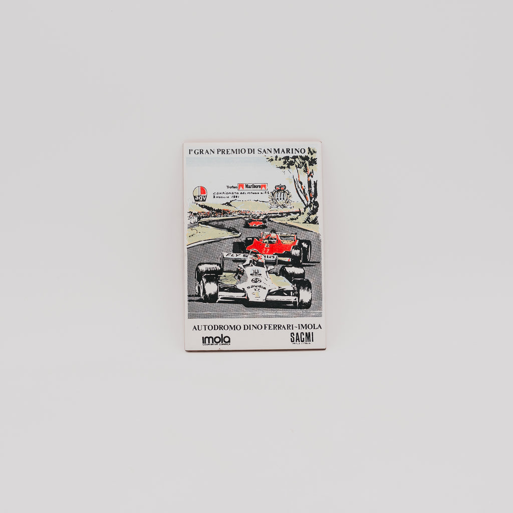 Piastrella Ceramica Vintage 1° Gran Premio San Marino Imola 1981 F1 Cooperativa Imola