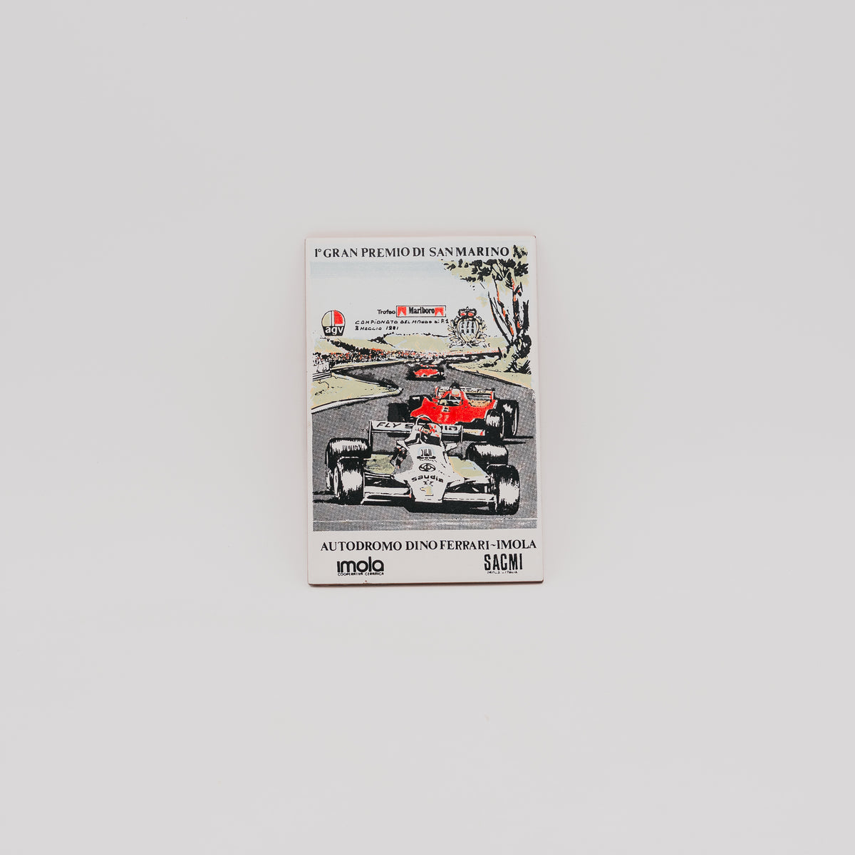 Piastrella Ceramica Vintage 1° Gran Premio San Marino Imola 1981 F1 Cooperativa Imola