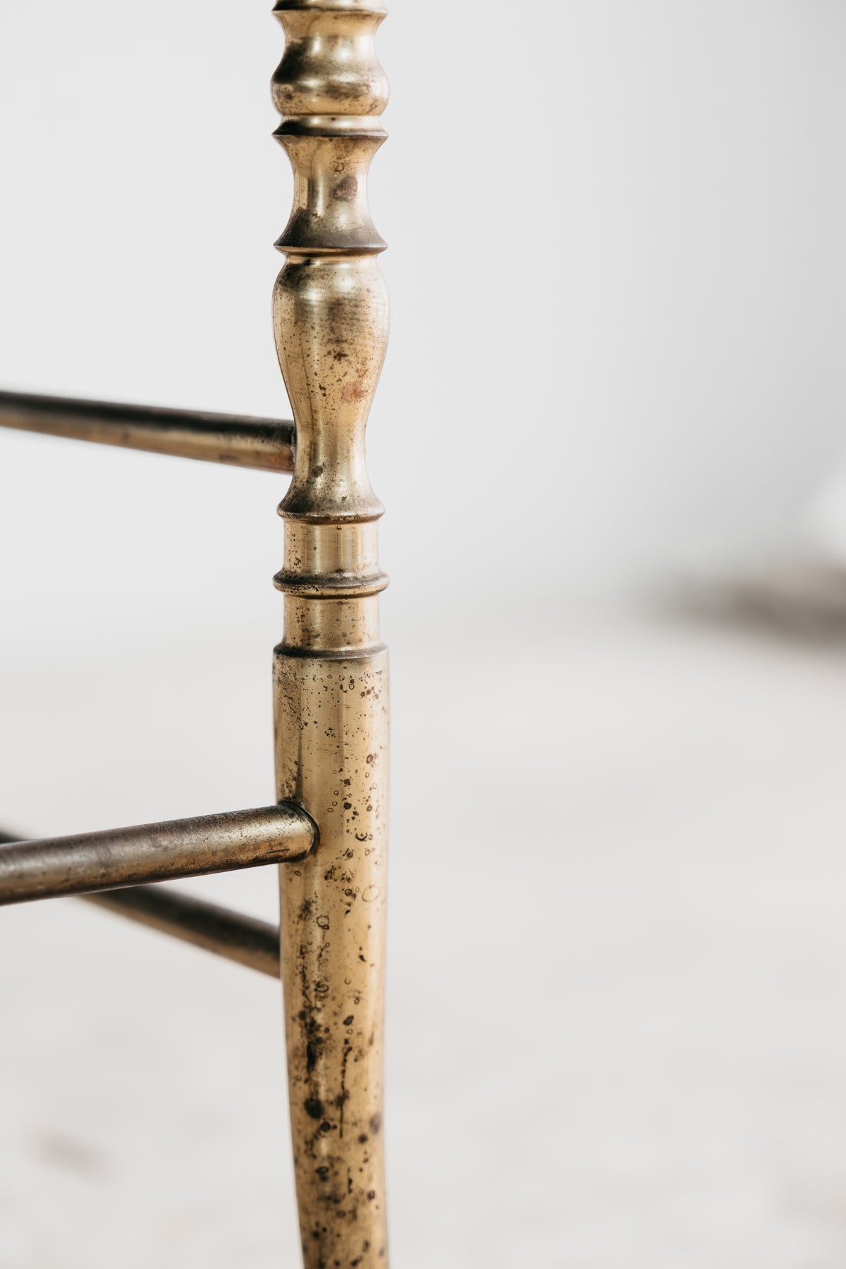 Sedia Chiavarina Modello "3 Archi" in Ottone - Design Italiano Anni '50 Modernariato