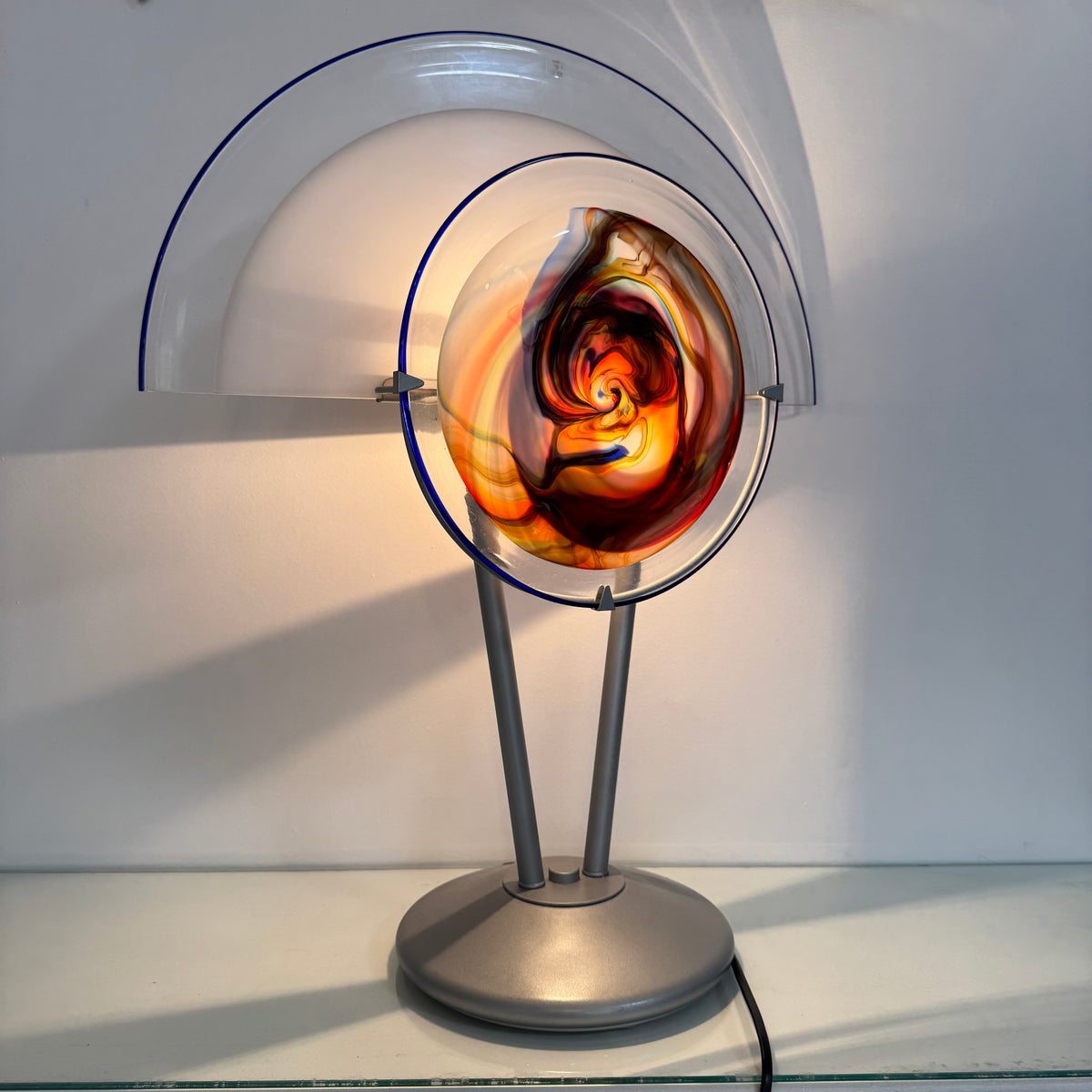 Lampada tavolo Tramonto Murano Vetro Design Vintage anni 80