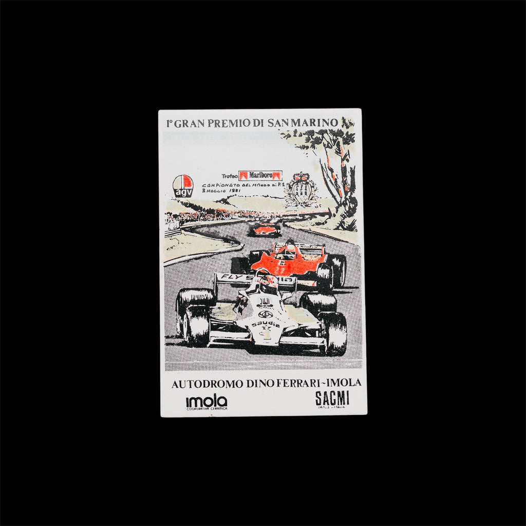 Piastrella Ceramica Vintage 1° Gran Premio San Marino Imola 1981 F1 Cooperativa Imola