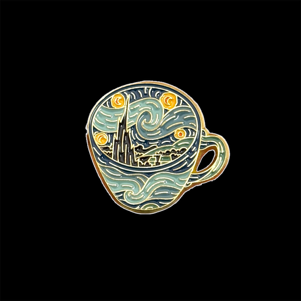 Spilletta in Metallo Smaltato - Tazza "Notte Stellata" Van Gogh