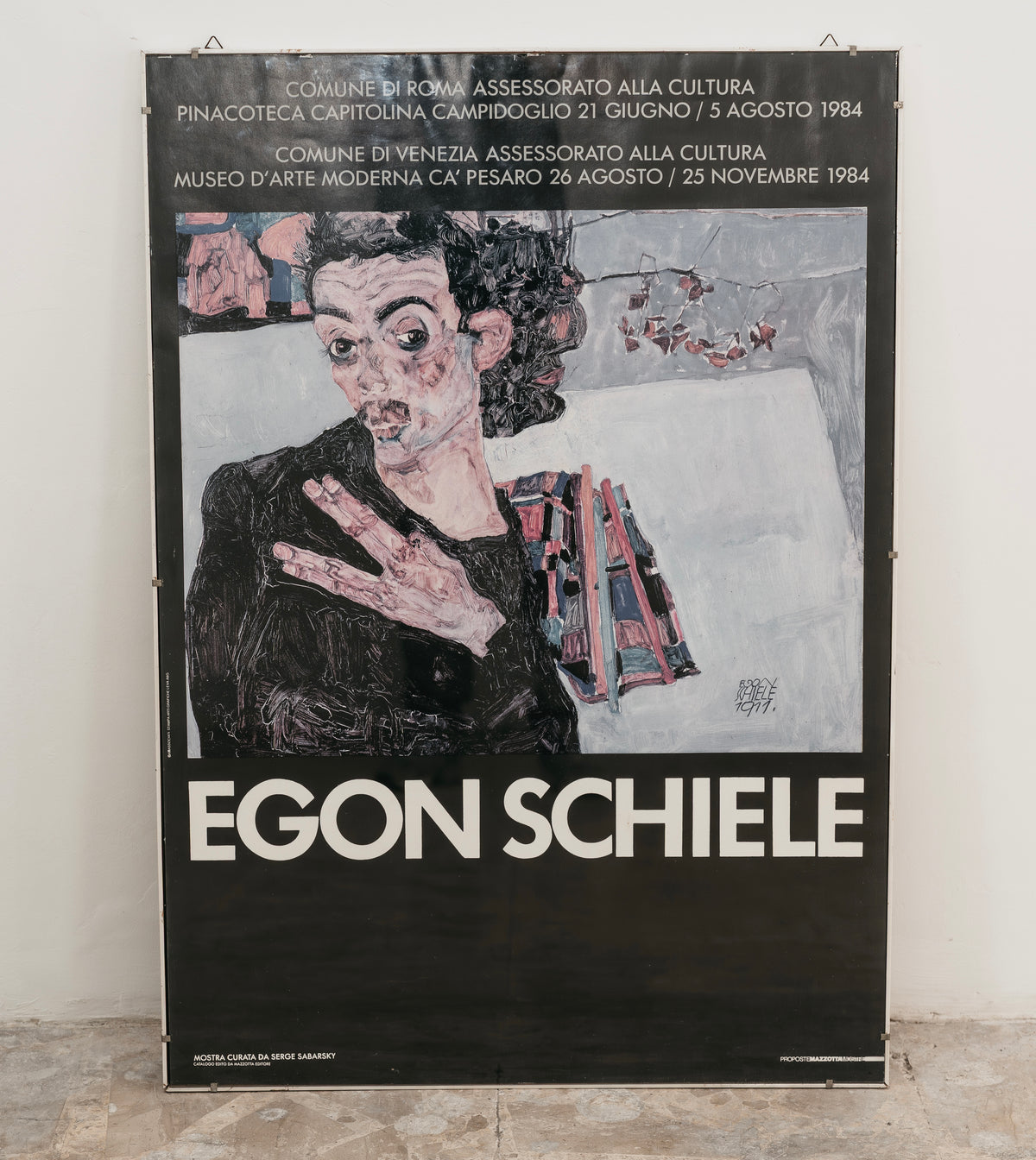 Manifesto Originale Mostra "Egon Schiele" - Roma / Venezia 1984