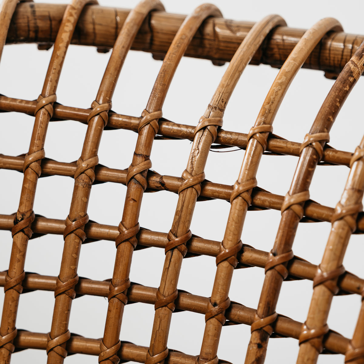 Coppia Poltrone Tito Agnoli B4 Bonacina Vintage Anni 50 Rattan Mid-Century Design