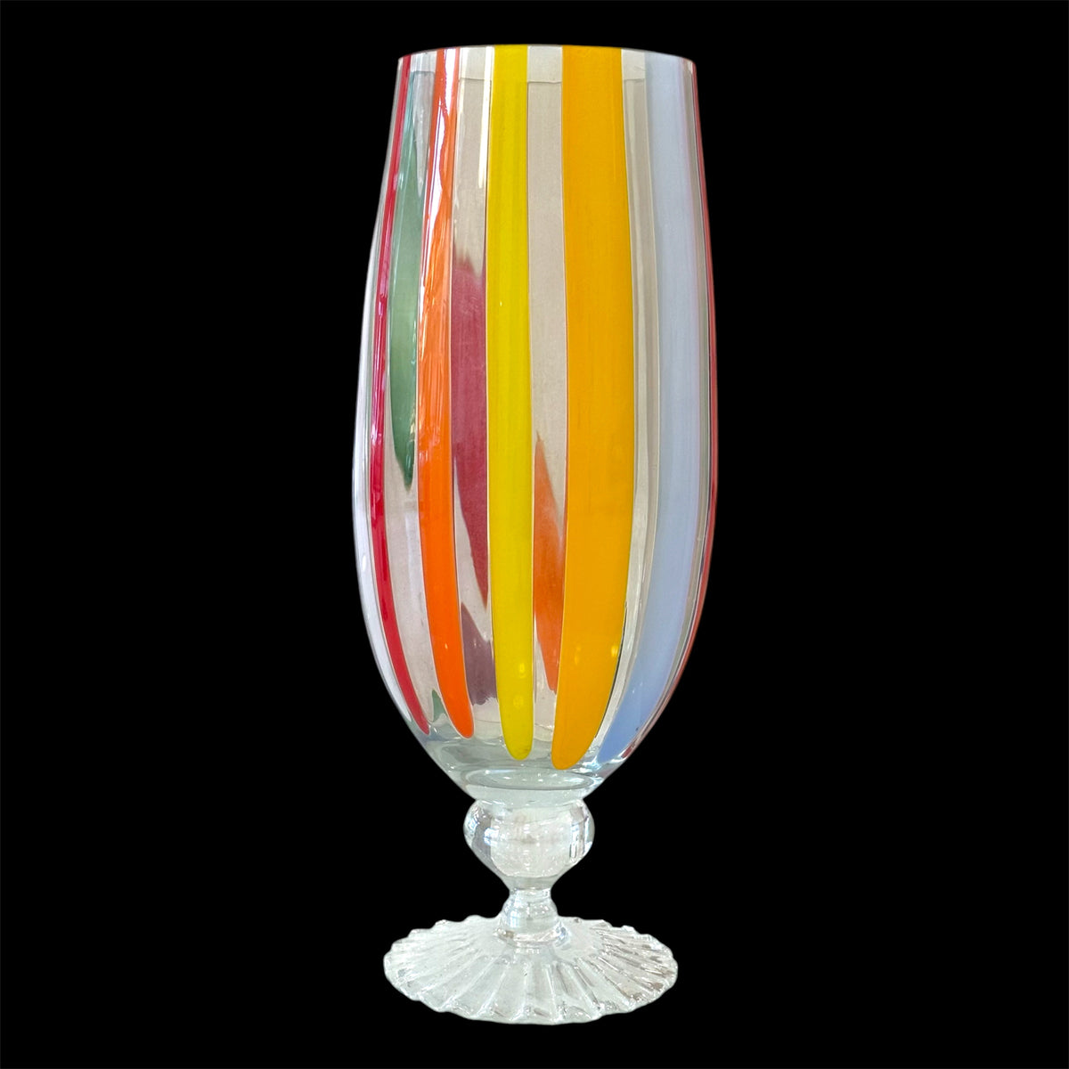 Vaso Vintage Murano Anni 80 Multicolore Italy Design Venice