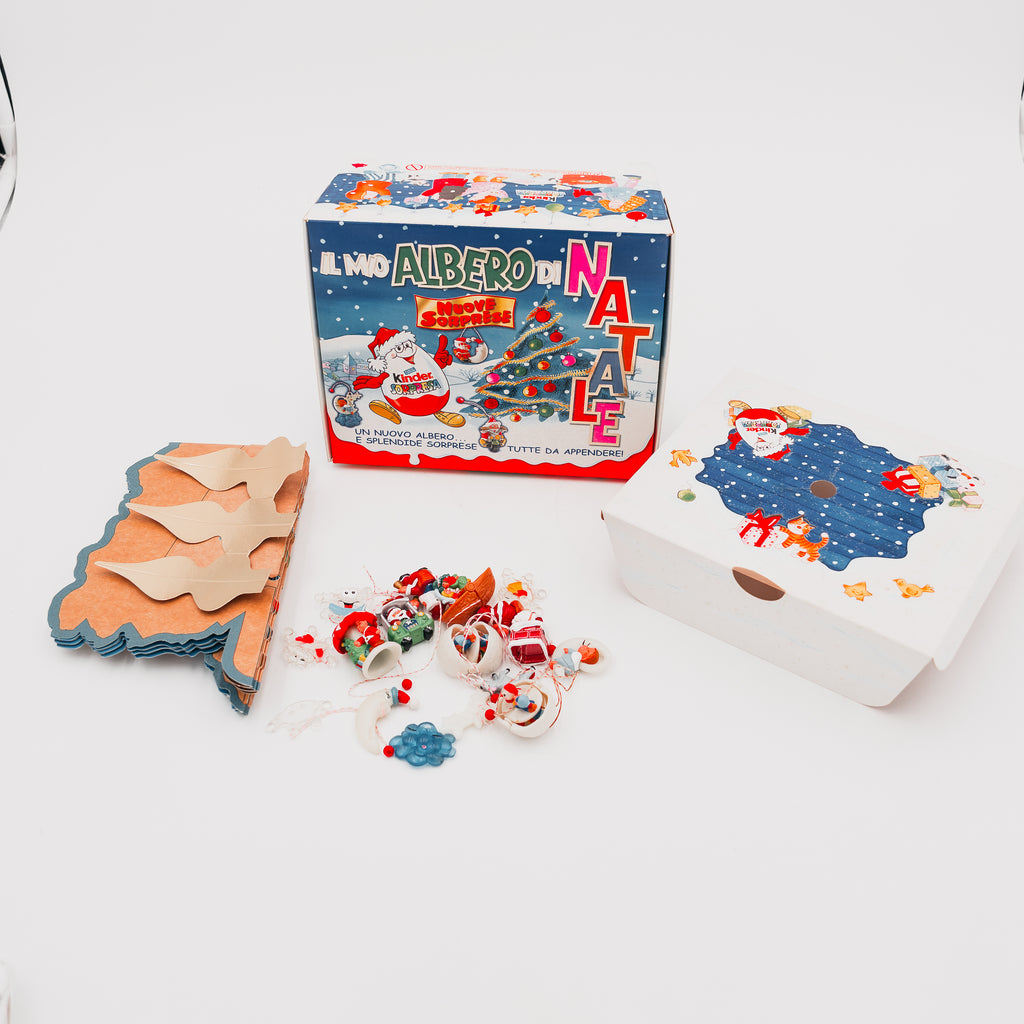 Scatola Espositore Vintage Kinder Sorpresa "Il Mio Albero di Natale" - Collezionismo Ferrero Anni '90/'00