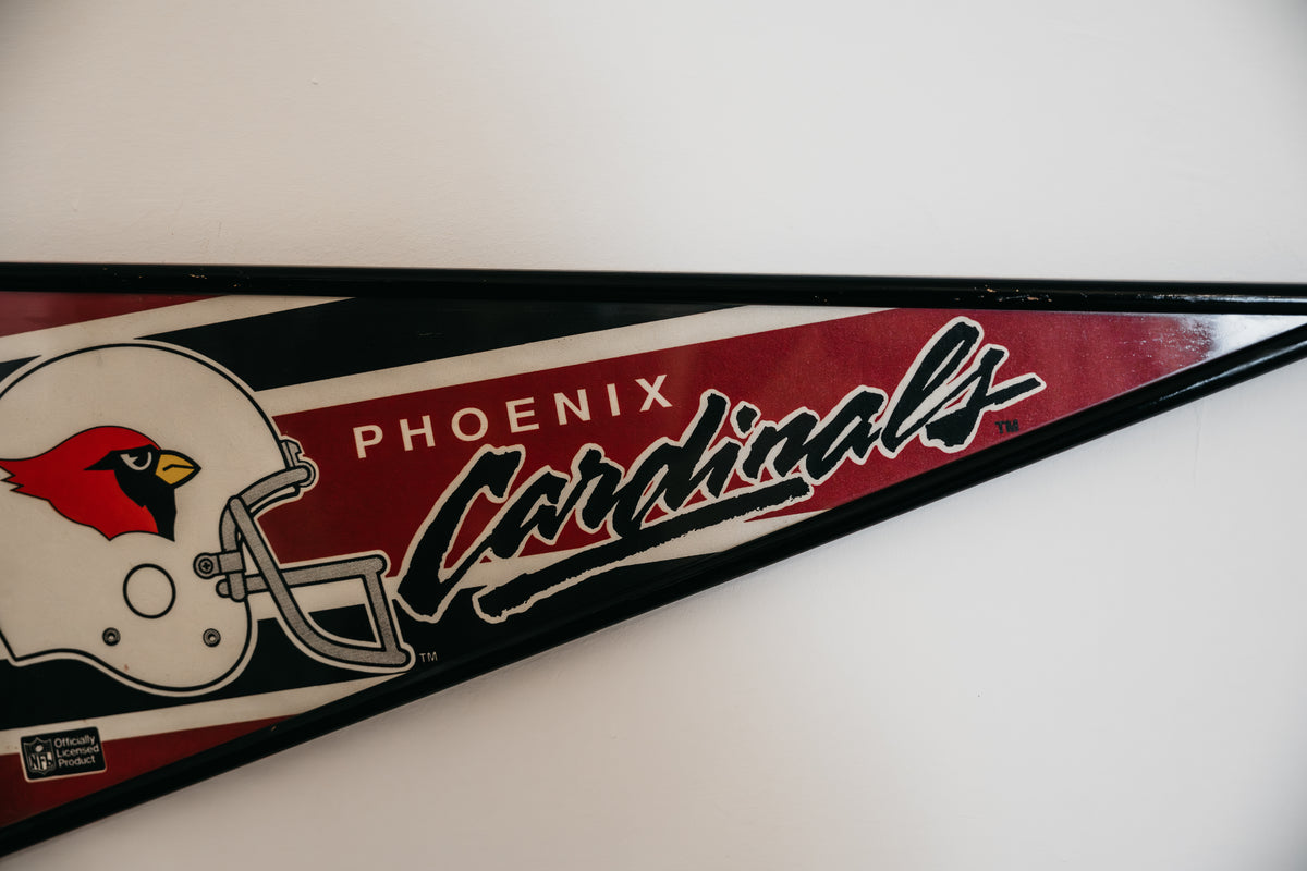 Gagliardetto Phoenix Cardinals Vintage Anni 90 Incorniciato Con Vetro Pennant NFL WinCraft