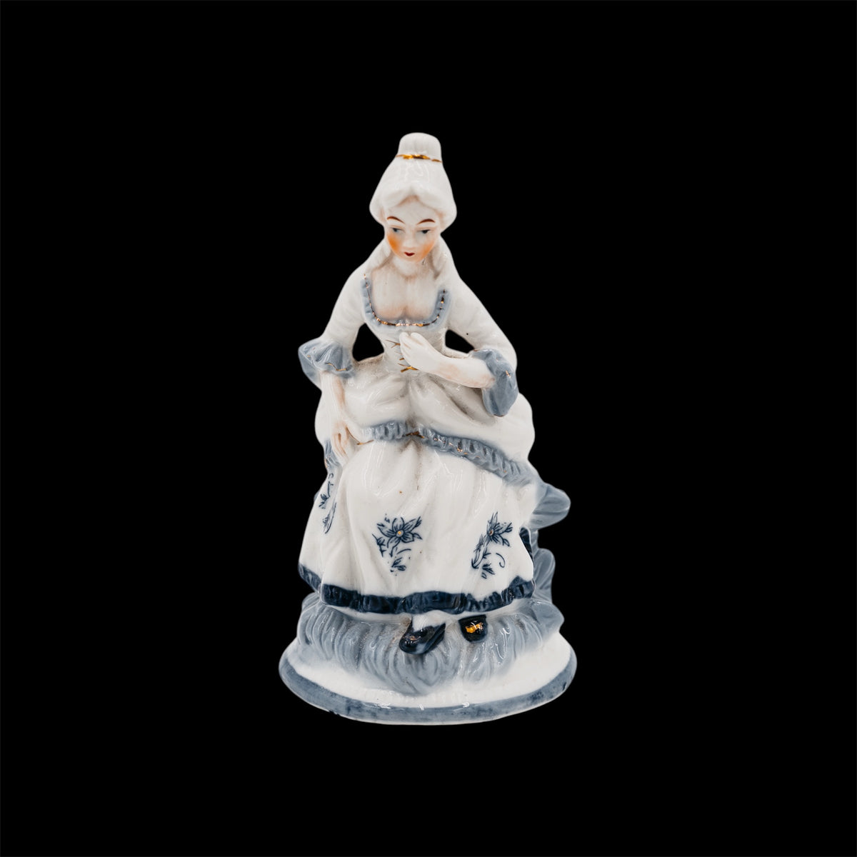 Statuetta Vintage in Porcellana "Dama Settecentesca" - Manifattura d'Epoca Stile Capodimonte