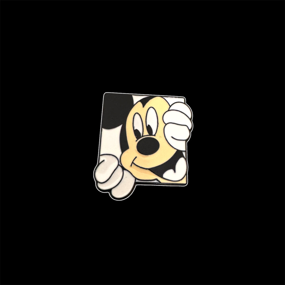 Spilletta in Metallo Smaltato - Topolino Sorridente Quadrata (Mickey Mouse)
