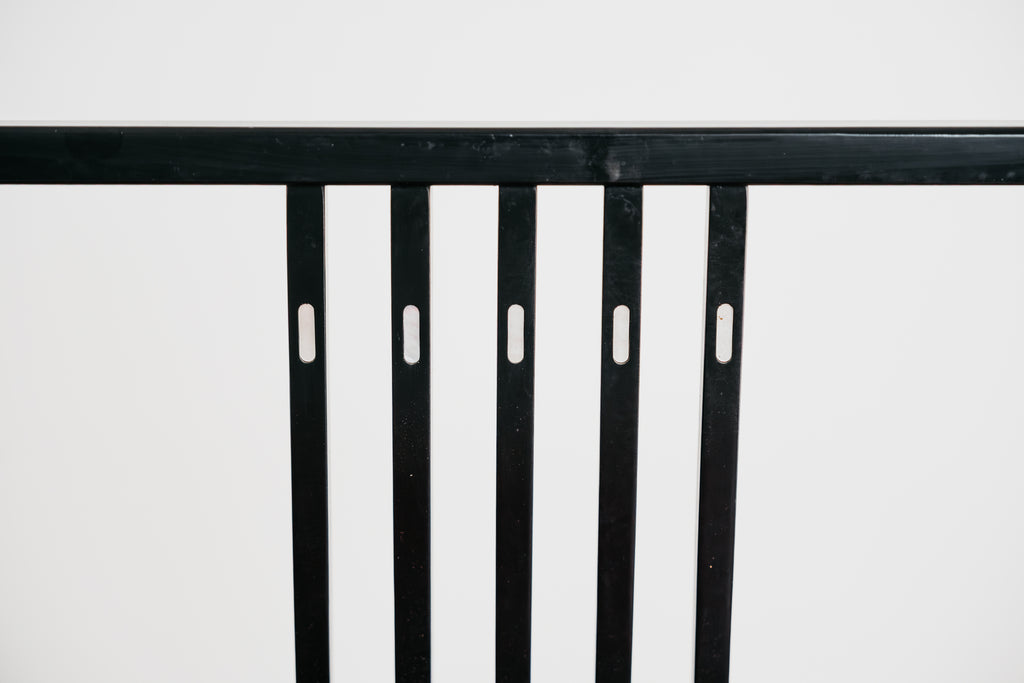 Divanetto Postmoderno Stile Ernest Archibald Taylor Anni 80 Legno e Pelle Rossa Modernariato Panchina