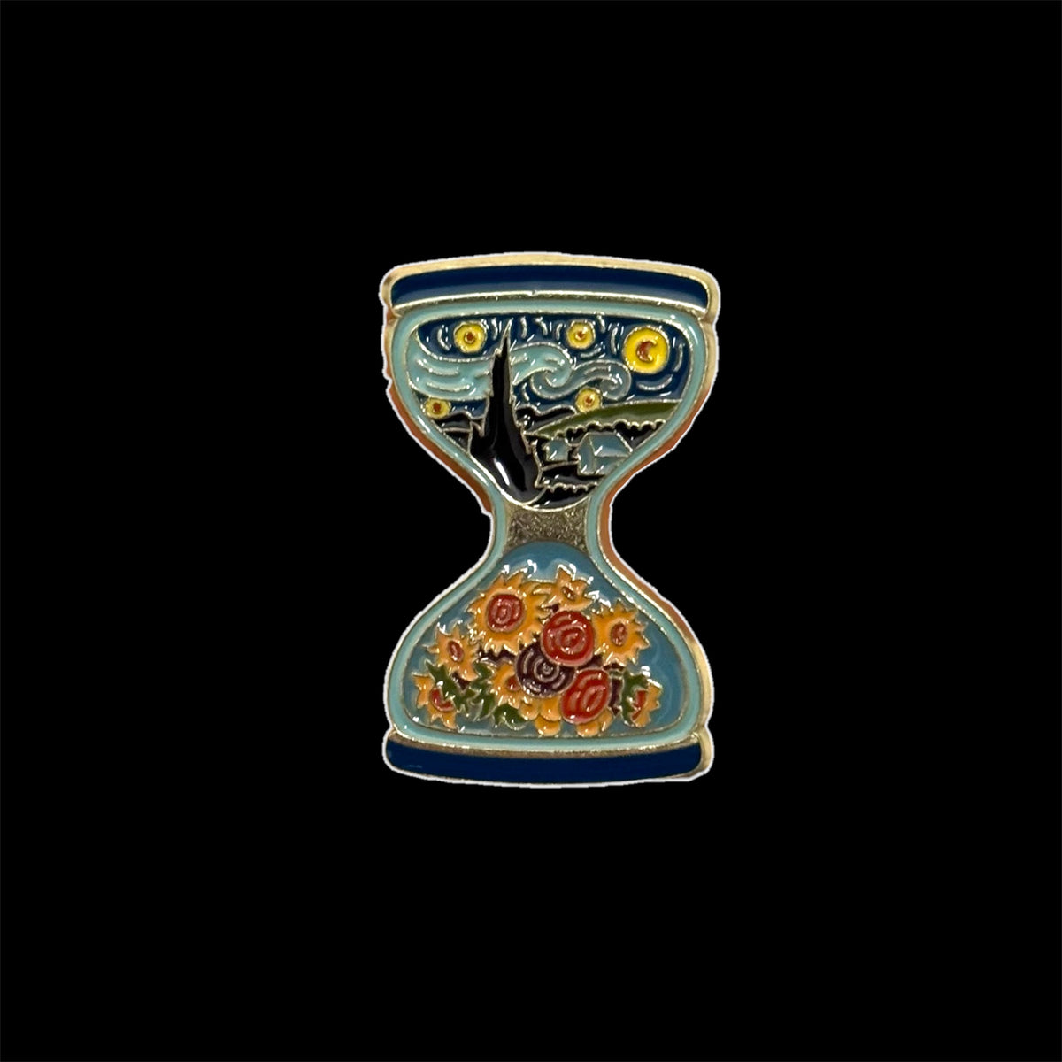 Spilletta in Metallo Smaltato - Clessidra d'Arte Van Gogh