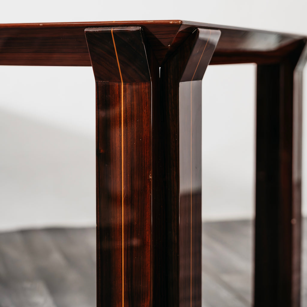 Tavolo Rettangolare da Pranzo Palissandro Vintage Anni 70 Lucidato a Specchio Modernariato