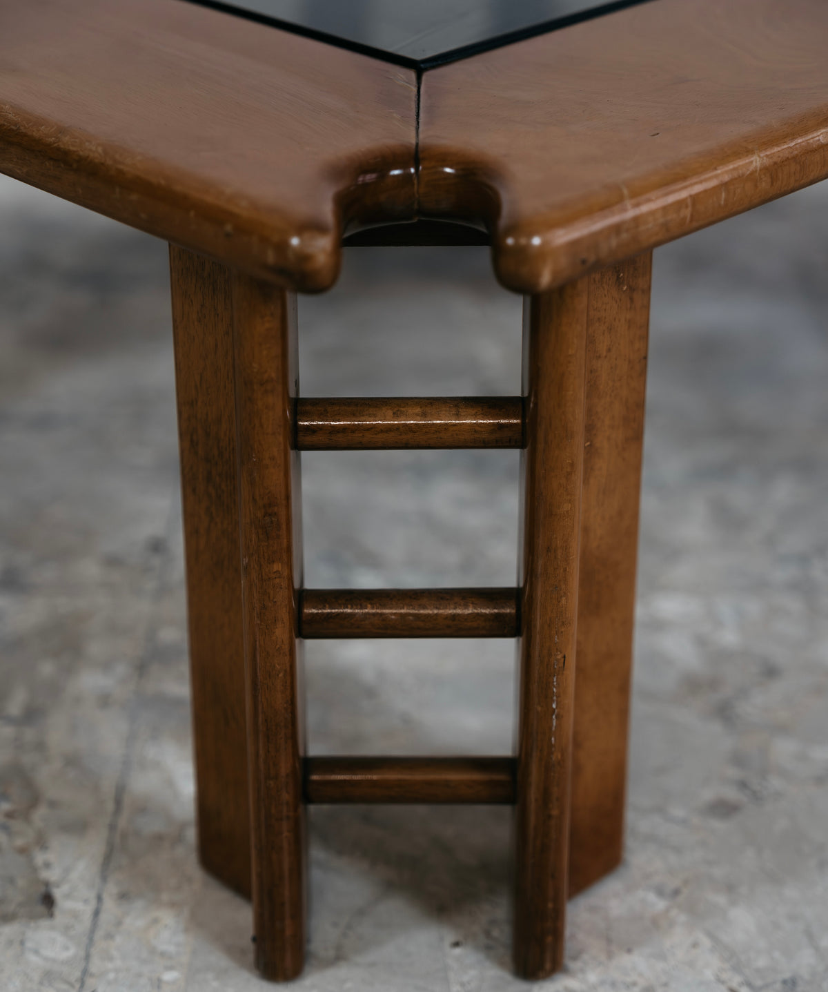 Tavolino da Caffè Afra Tobia Scarpa Vintage Anni 60 Legno Noce e Cristallo Modernariato