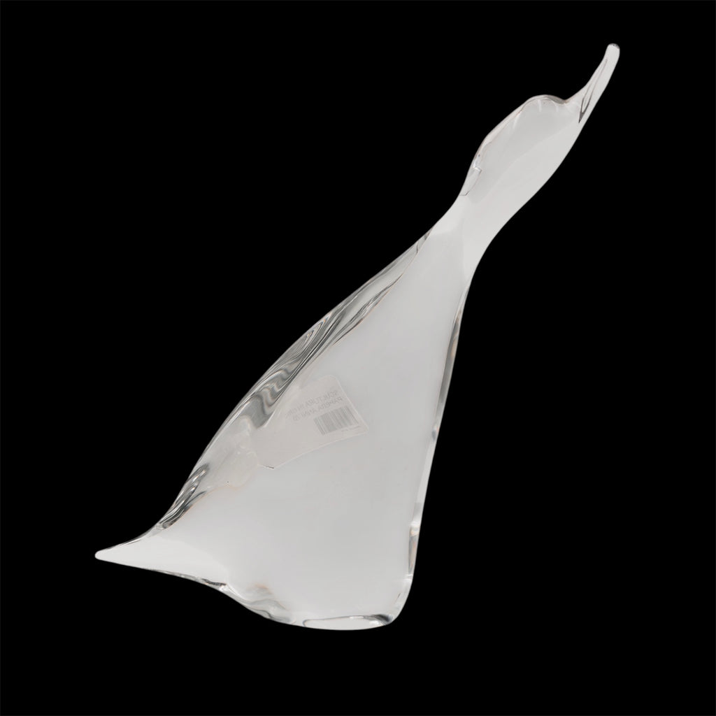 Scultura Vintage in Cristallo "Papera Stilizzata" - Design Francese Mid-Century Modernariato