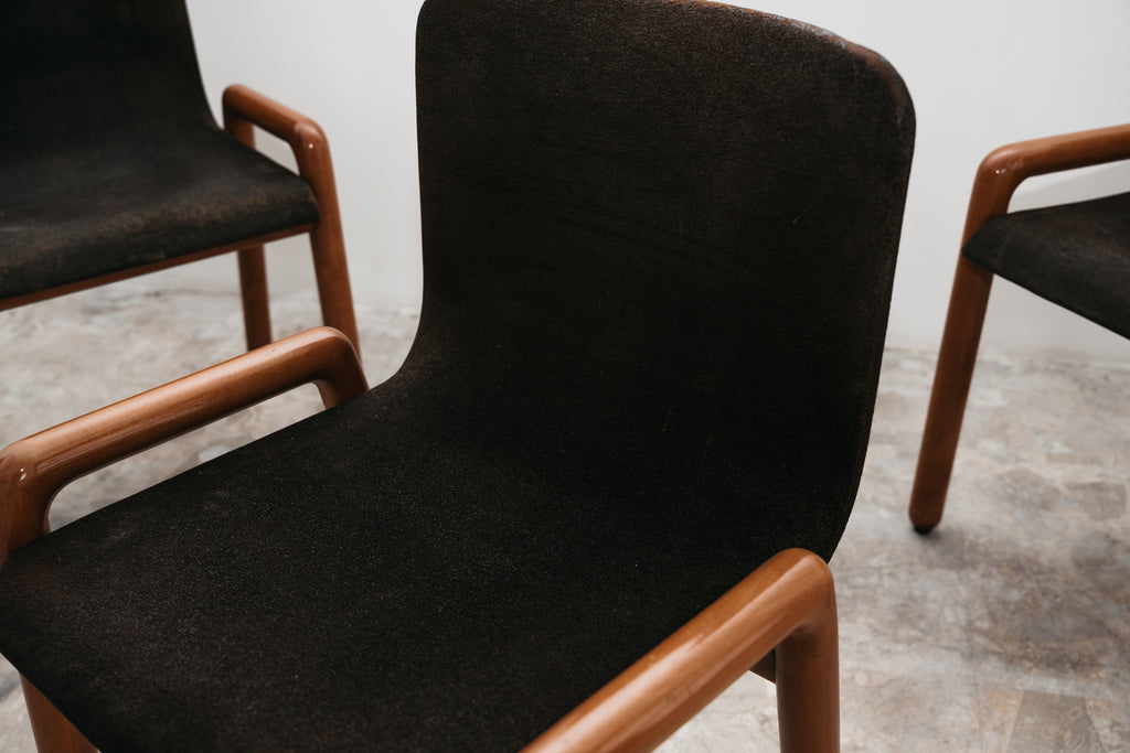 Set di 3 Sedie con Braccioli Modello "Dilos" Guido Faleschini per I 4 Mariani - Design Anni '70
