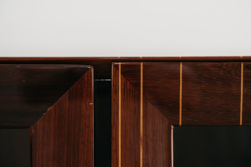 Vetrina in Palissandro Monumentale Zebrawood Lacquered - Mid-Century Design 1970