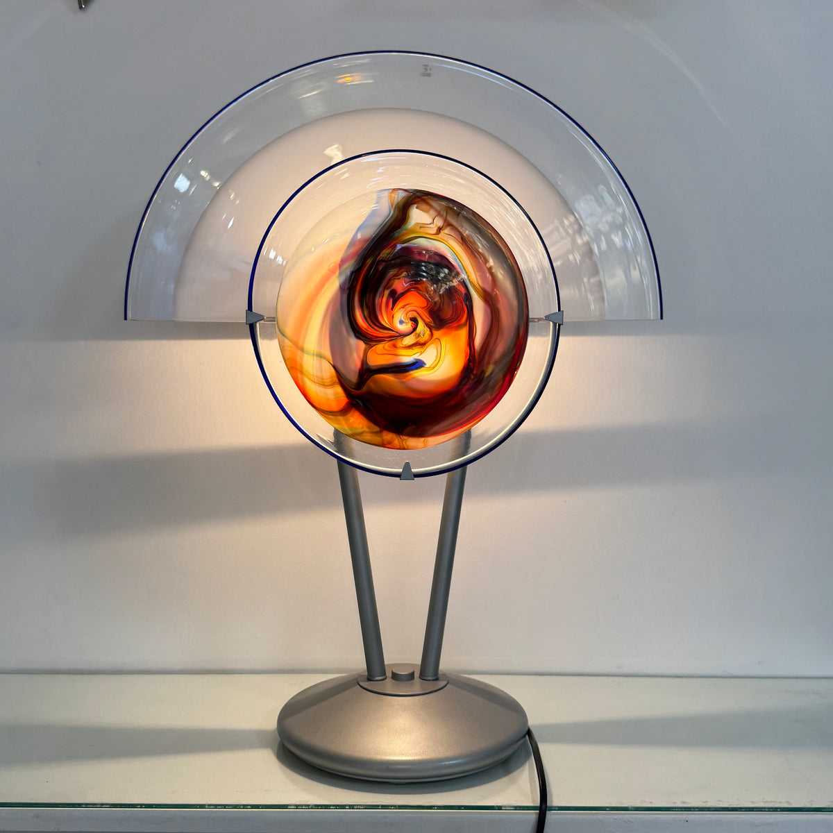 Lampada tavolo Tramonto Murano Vetro Design Vintage anni 80