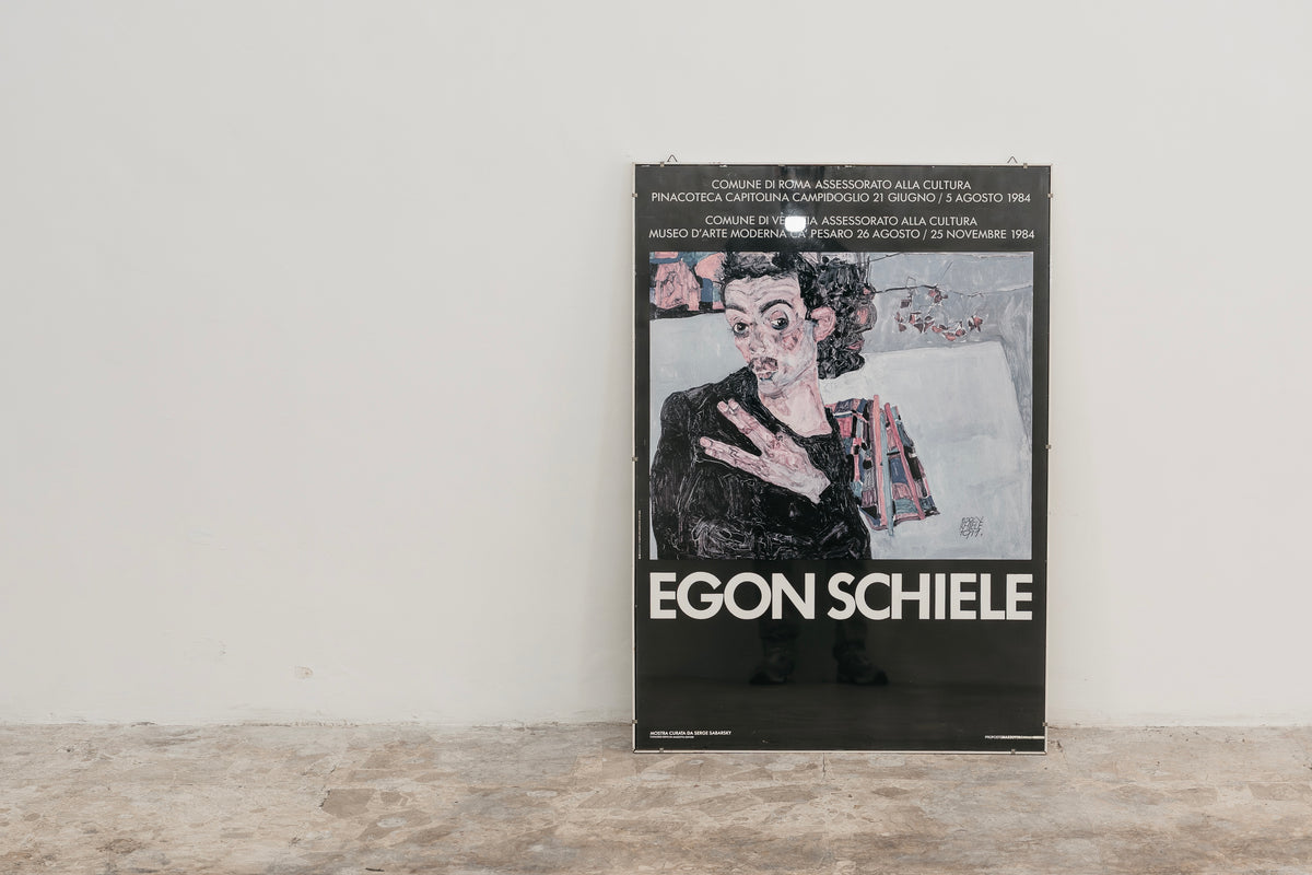 Manifesto Originale Mostra "Egon Schiele" - Roma / Venezia 1984