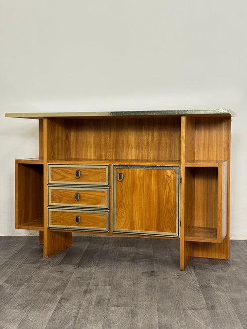 Consolle Mobile Bar Vintage dal Design Geometrico Scandinavo (Anni '70)