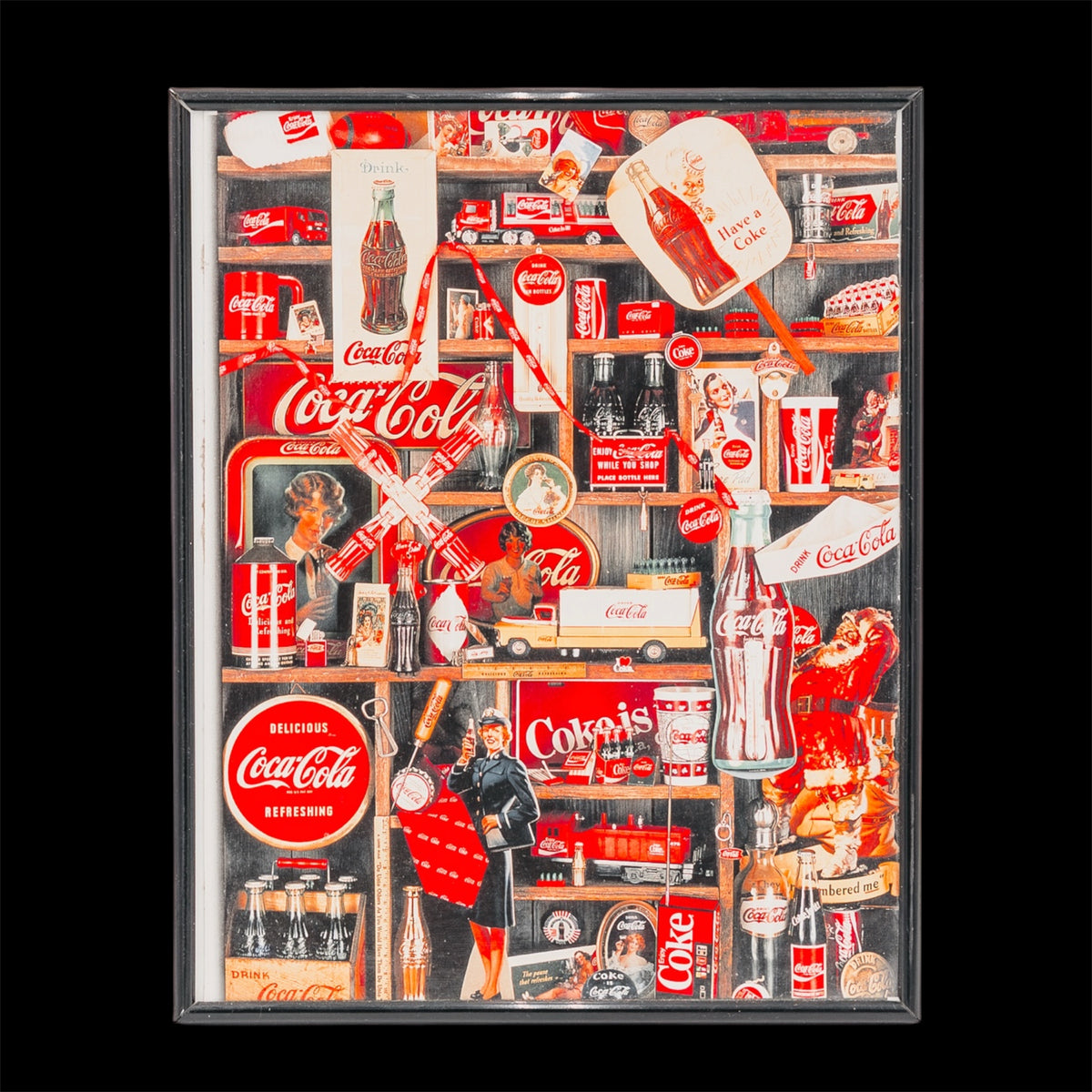 Stampa Pubblicitaria Vintage Coca-Cola Classic Incorniciata - Quadro Pop Art d'Arredo