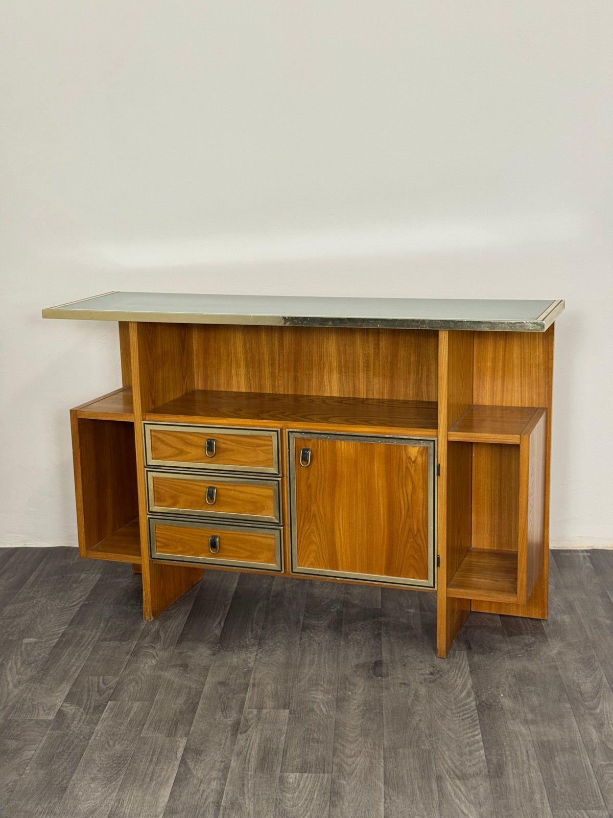 Consolle Mobile Bar Vintage dal Design Geometrico Scandinavo (Anni '70)