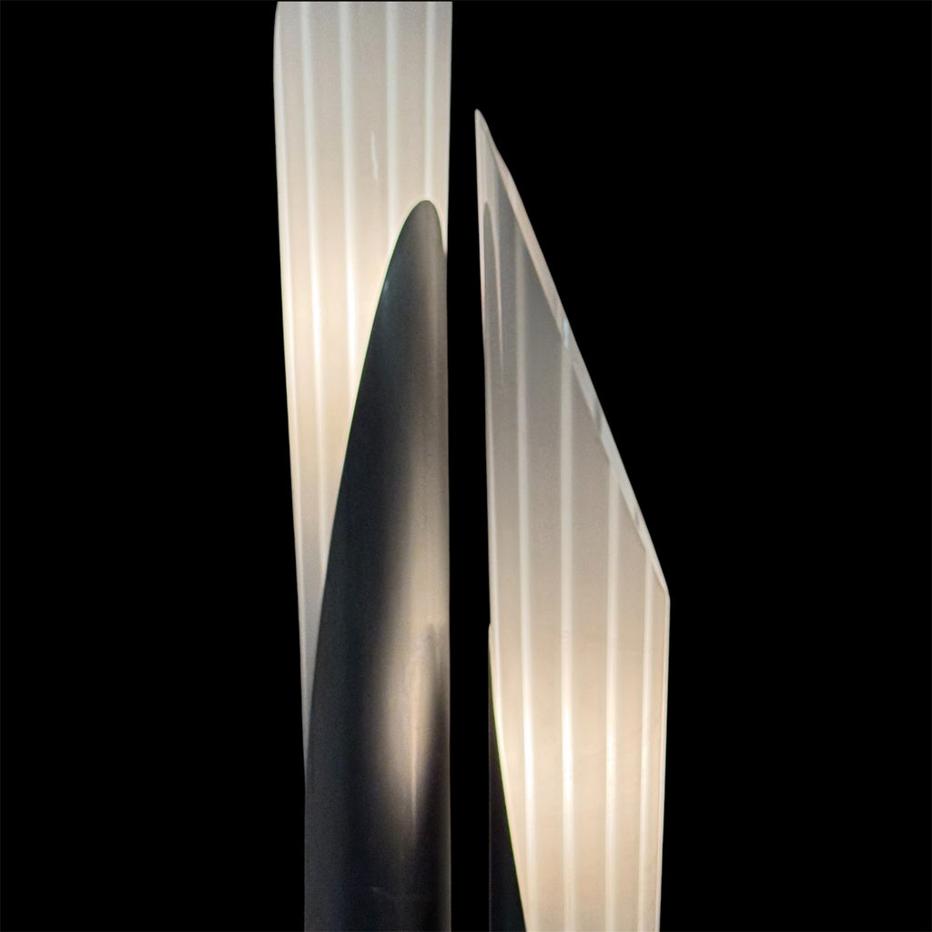 Piantana lampada terra vintage modernariato 2 steli metallo vetro design H196