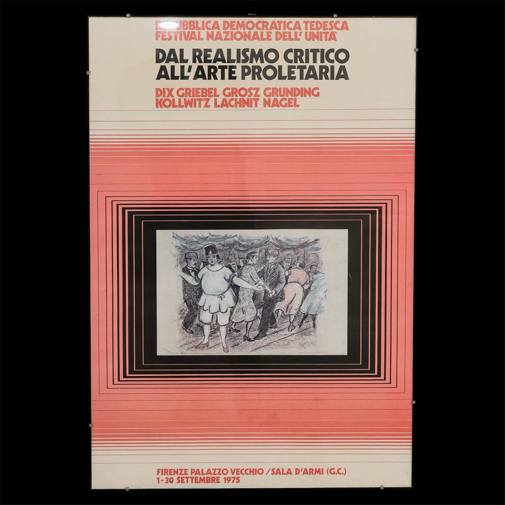 Manifesto Originale Mostra "Dal Realismo Critico all'Arte Proletaria" - Firenze 1975