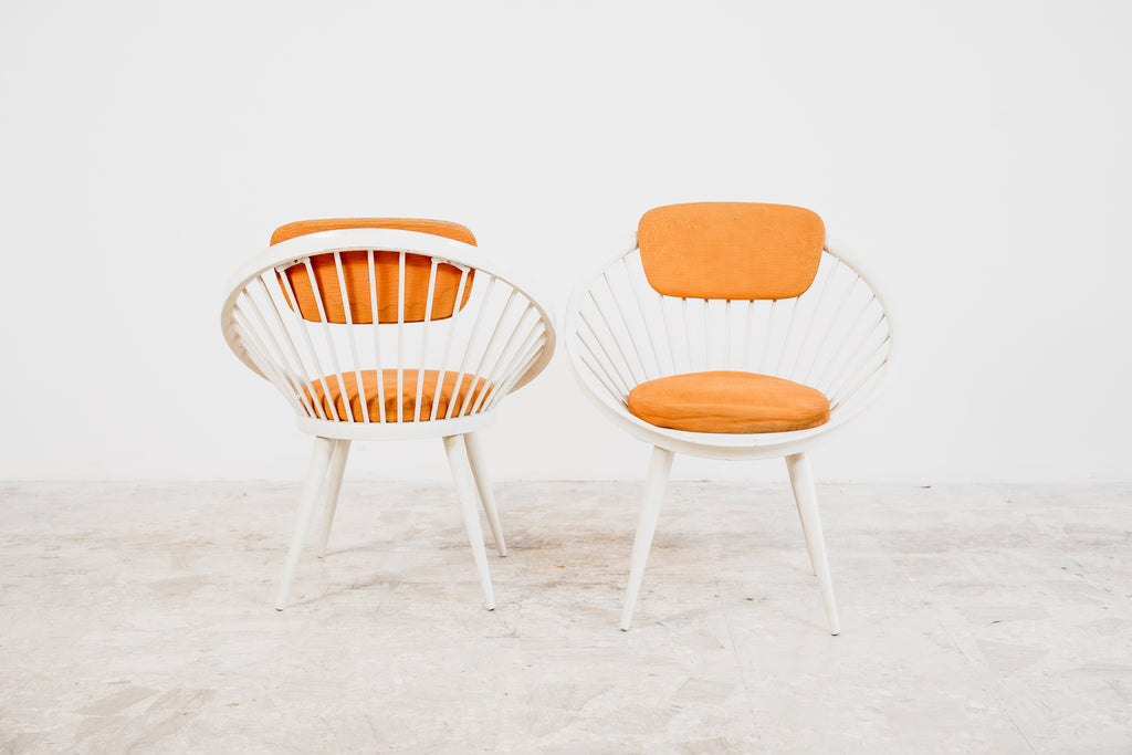 Coppia di Poltrone "Circle Chair" Yngve Ekström - Design Scandinavo Anni '60 Modernariato