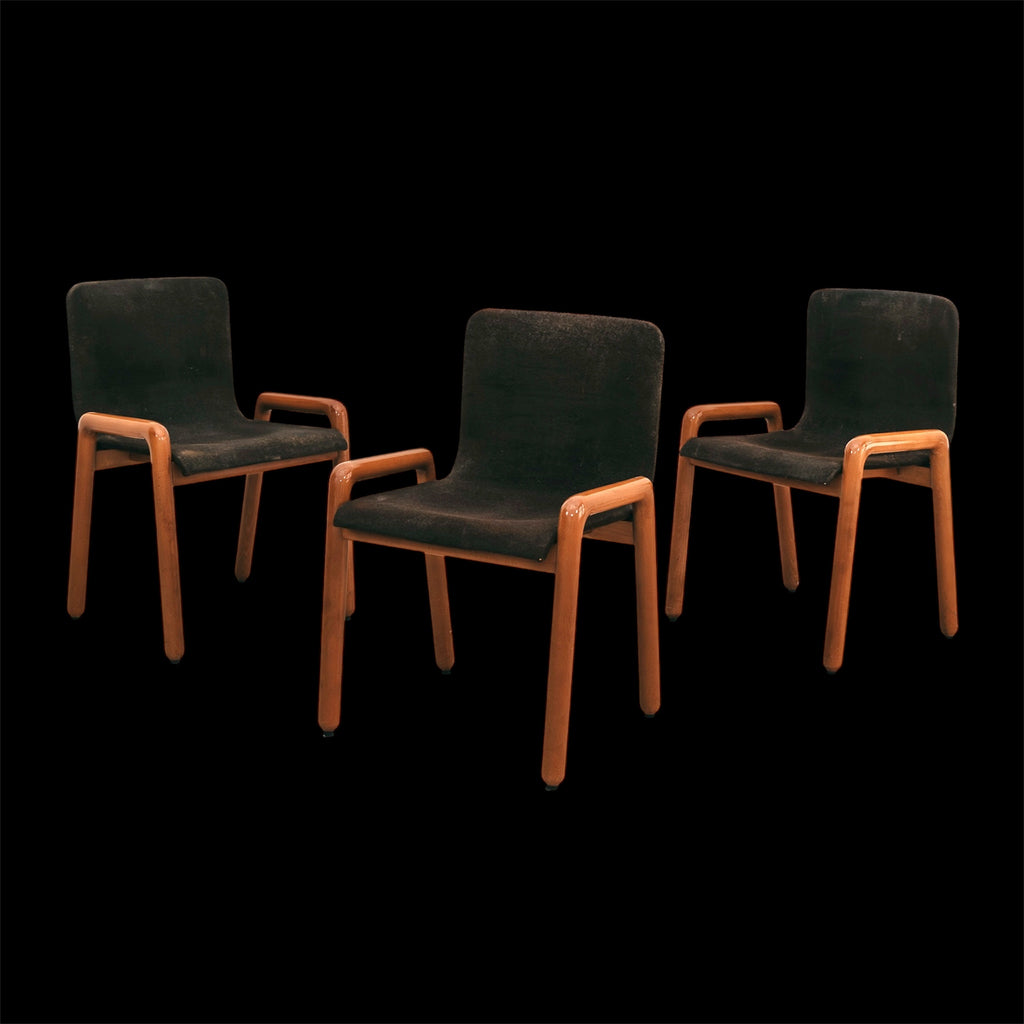 Set di 3 Sedie con Braccioli Modello "Dilos" Guido Faleschini per I 4 Mariani - Design Anni '70